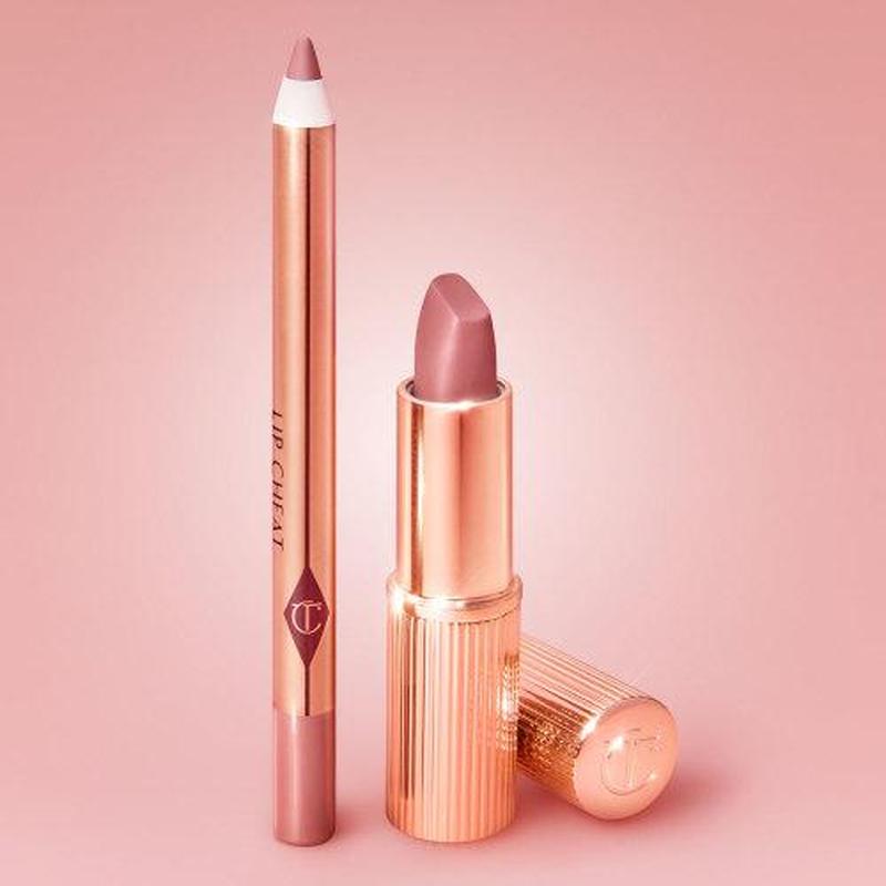 Набор помада+карандаш (мини) charlotte tilbury mini pillow talk lip kit
