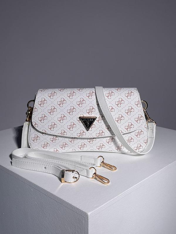 🌺🌺🌺женская сумка guess cordelia flap shoulder bag white — цена 1590 грн в каталоге Кроссбоди