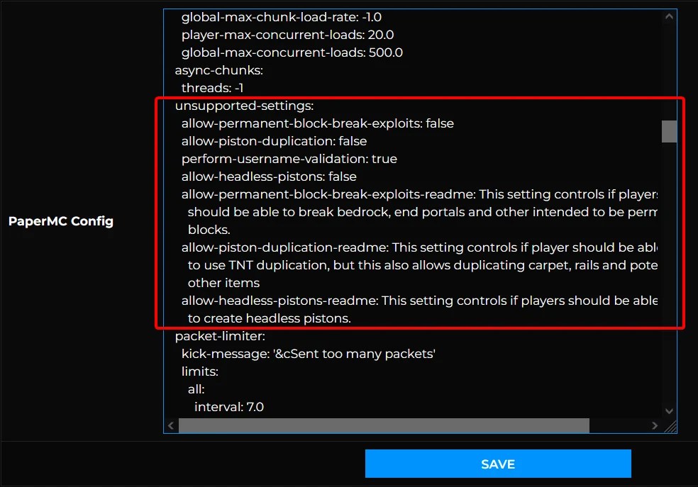 How to Allow Bedrock Breaking, TNT Duping, and Other Exploits in