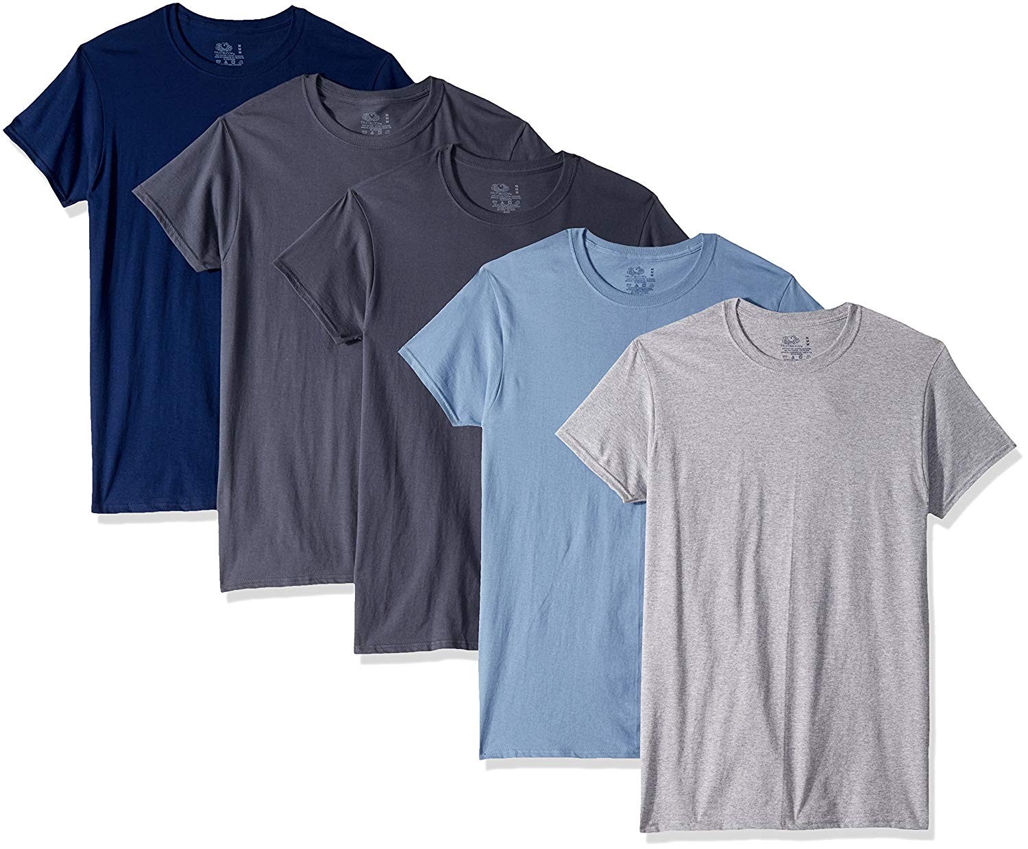 Fruit of the Loom Men's Crew Neck TShirt Multipack,, MultiColor, Size