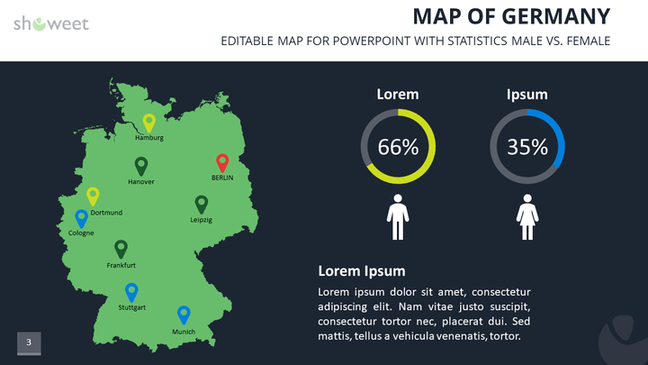 Map of Germany Templates for PowerPoint