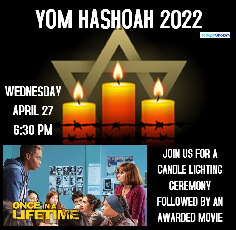Yom Hashoah Candle Lighting ceremony followed by the award winning film
