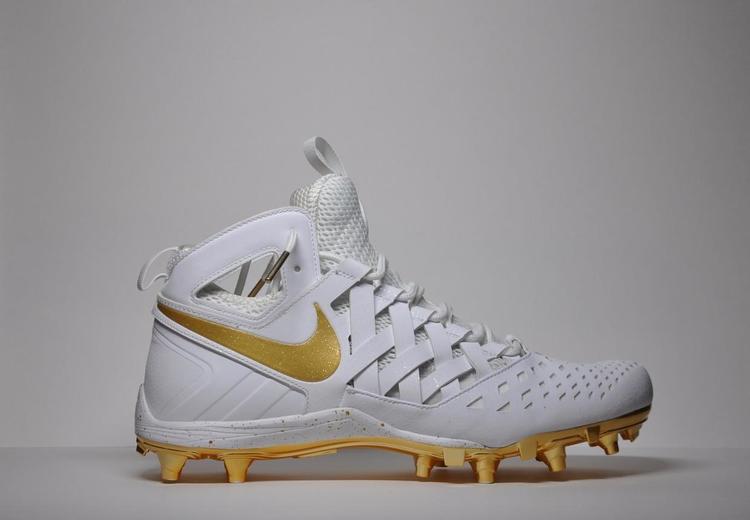 Nike Huaraches V Custom LD Gold Chrome SOLD Lacrosse Cleats