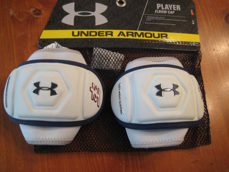 Under Armour elbow caps pads NEW navy sz medium Med SOLD Lacrosse