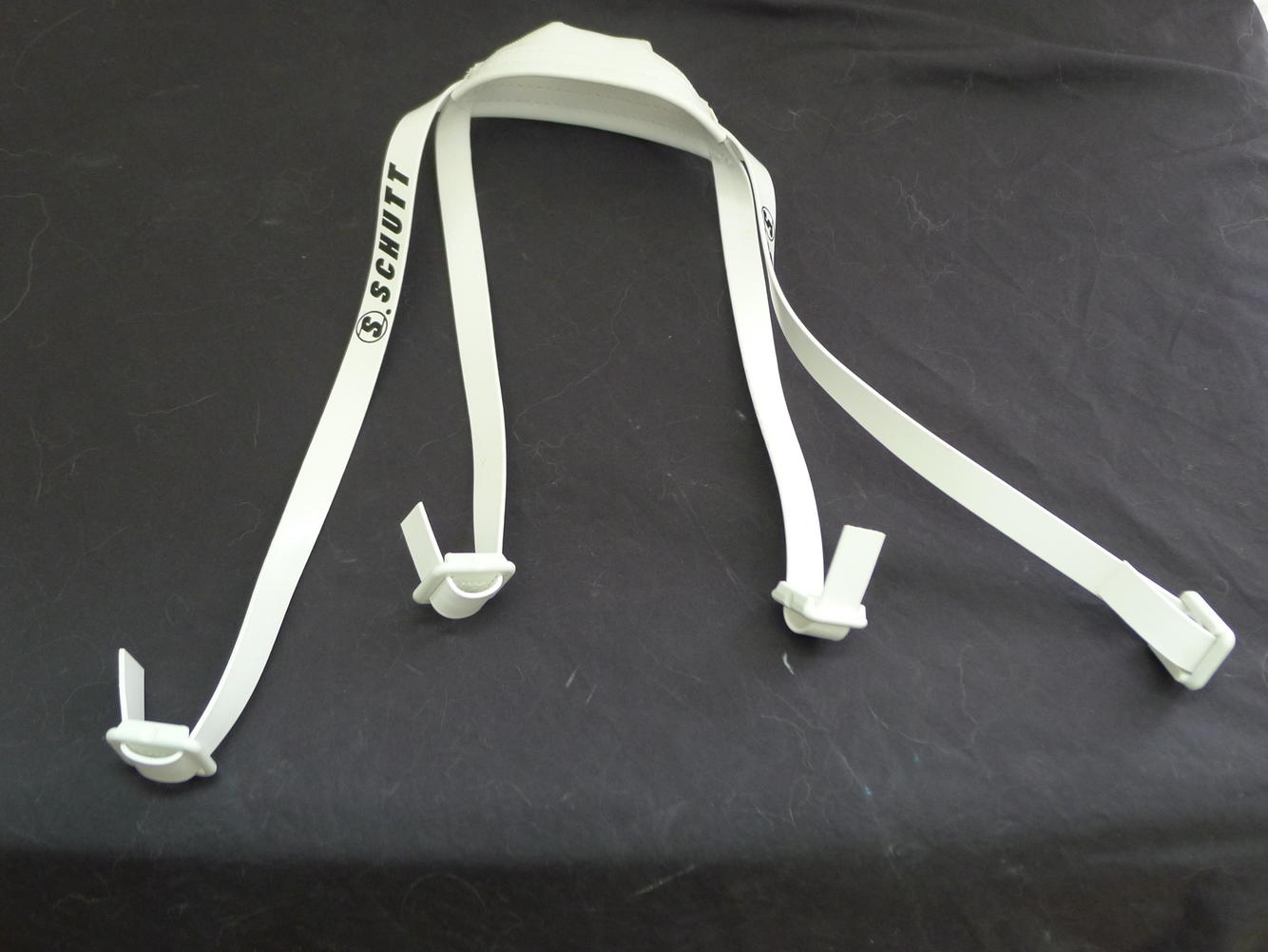 New, Schutt / STX White Soft Cup Lacrosse Helmet Chin Strap SidelineSwap