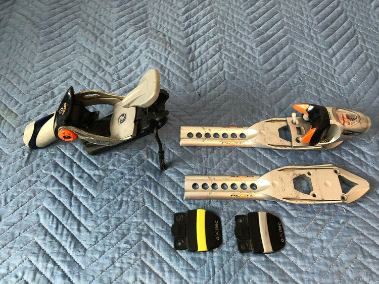 Rossignol Axial 120 Race Downhill Ski Bindings Toe Pieces Heel Piece FOR PARTS SidelineSwap