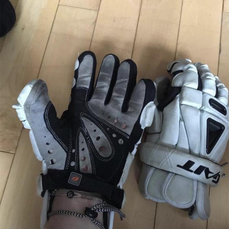 Gait White Lacrosse Gloves