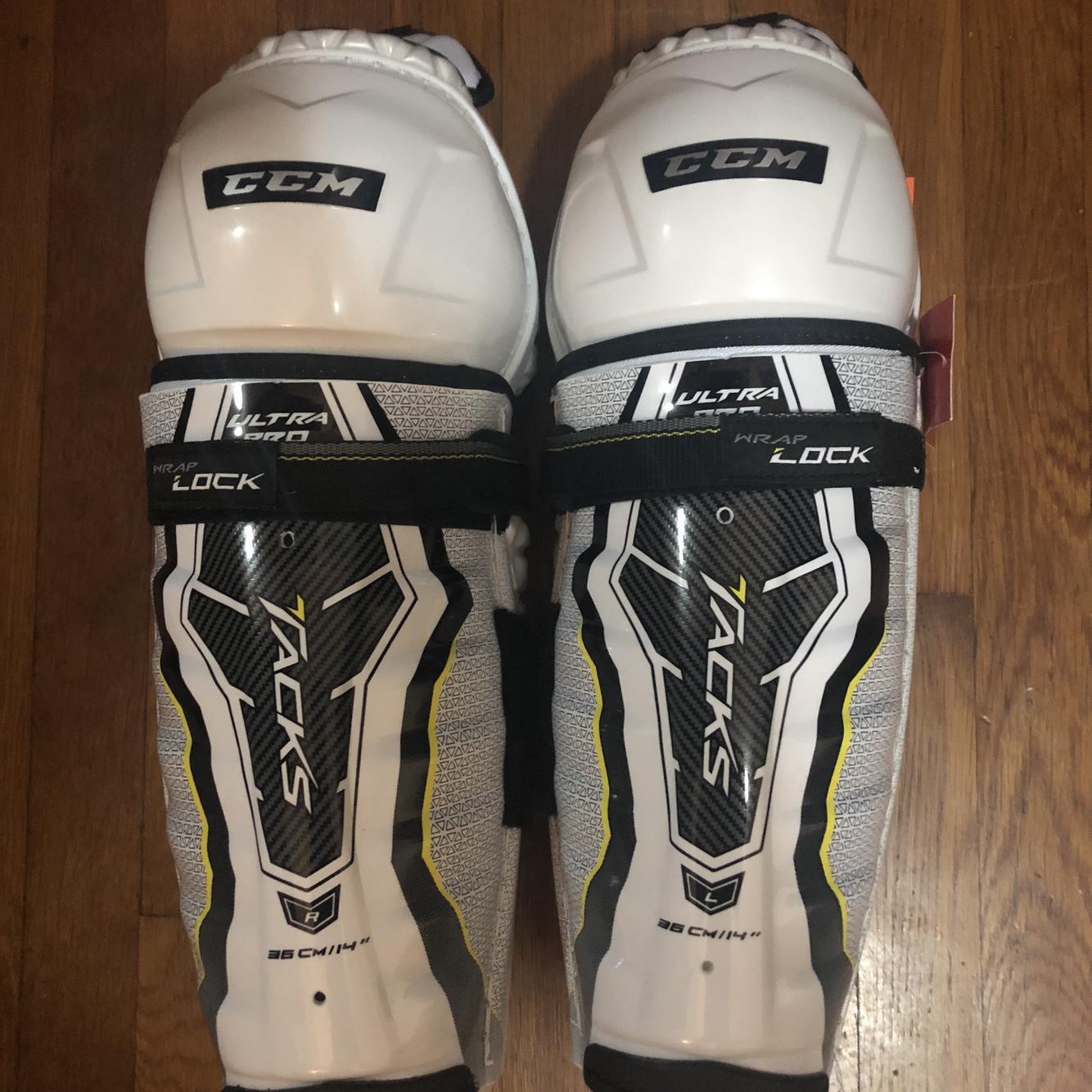 Senior CCM Ultra Tacks Pro Stock Shin Pads SidelineSwap