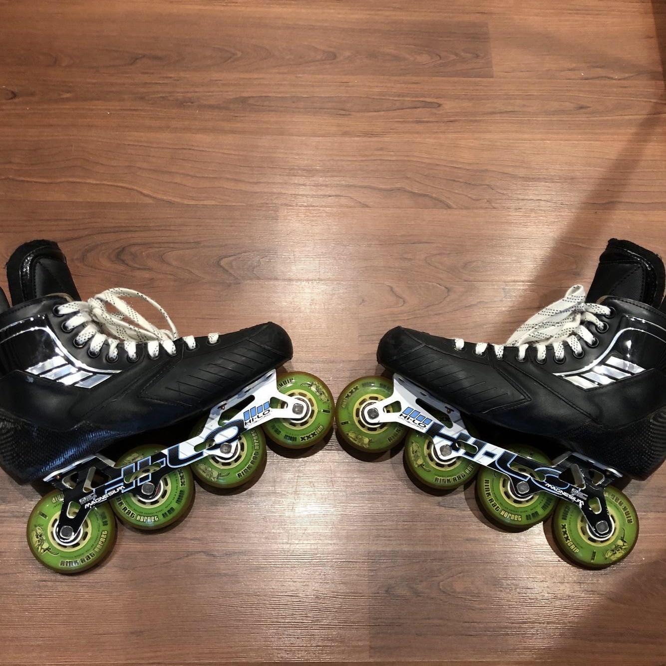 Custom TRUE Roller Hockey Skates 9D Mission Magnesium & Labels Addiction Wheels SidelineSwap