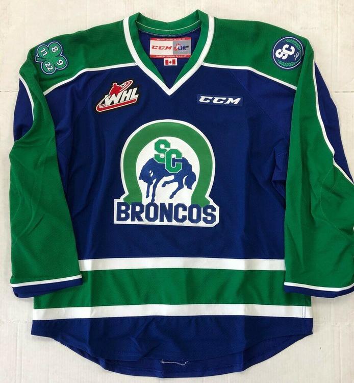 CCM New Authentic Pro Stock Swift Current Broncos Player Jersey 56 7287