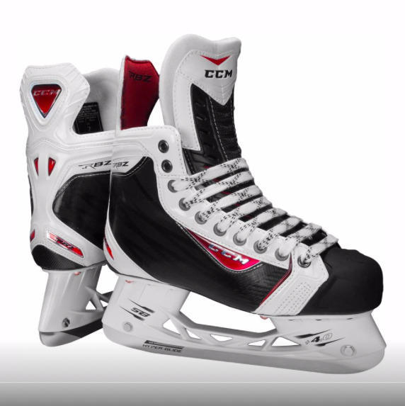 New CCM RBZ Pro White Senior Ice Hockey Skates size 12.0 D Mens 12 sr