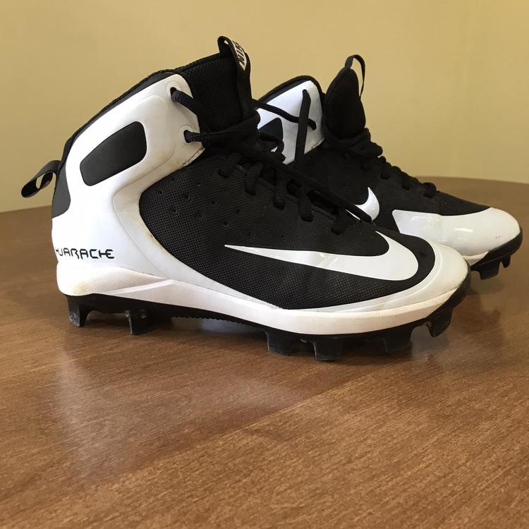 Nike Black Kid's Molded Cleats High Top Baseball Footwear