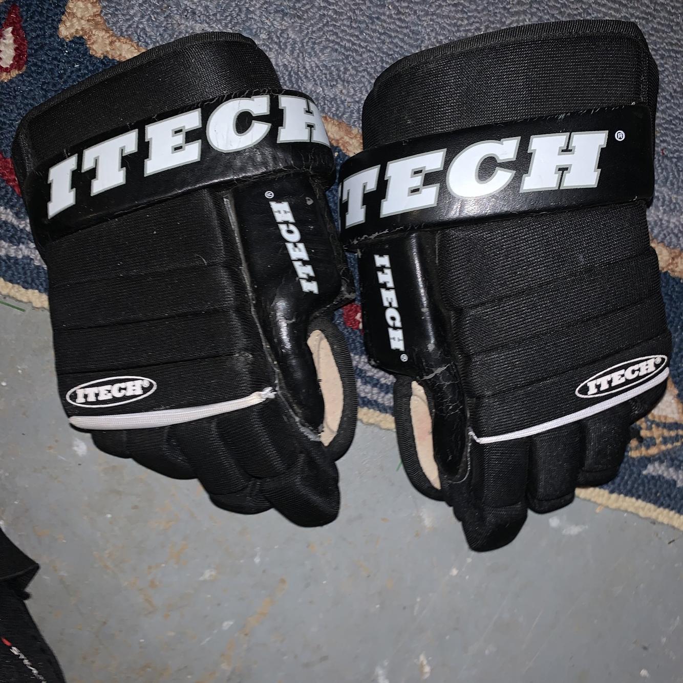 Itech Black New 12" Hockey Gloves