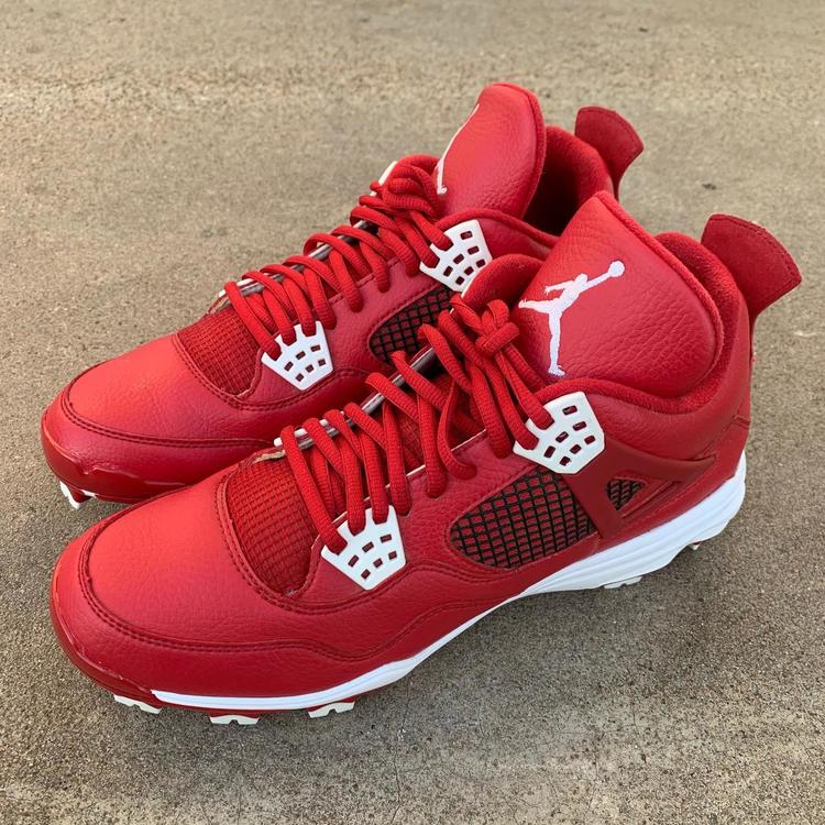 Air Jordan Jordan 4 Retro MCS 'Gym Red' Cleats sz 10 Baseball Footwear
