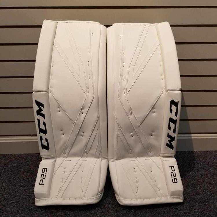 CCM New 30+1" Premier P2.9 Intermediate Leg Pads All White Hockey Goalie