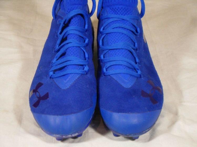 Under Armour Used UA Spotlight MC Suede Dark Royal Blue 11.5 Football