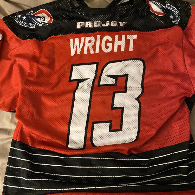 Red Men's VTG Philadelphia Wings Old Logo Projoy Jersey Lacrosse Apparel