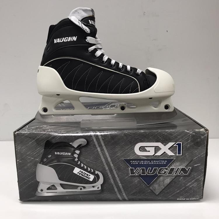 Used Senior True 2 Piece Hockey Goalie Skates Regular Width Size 9.5