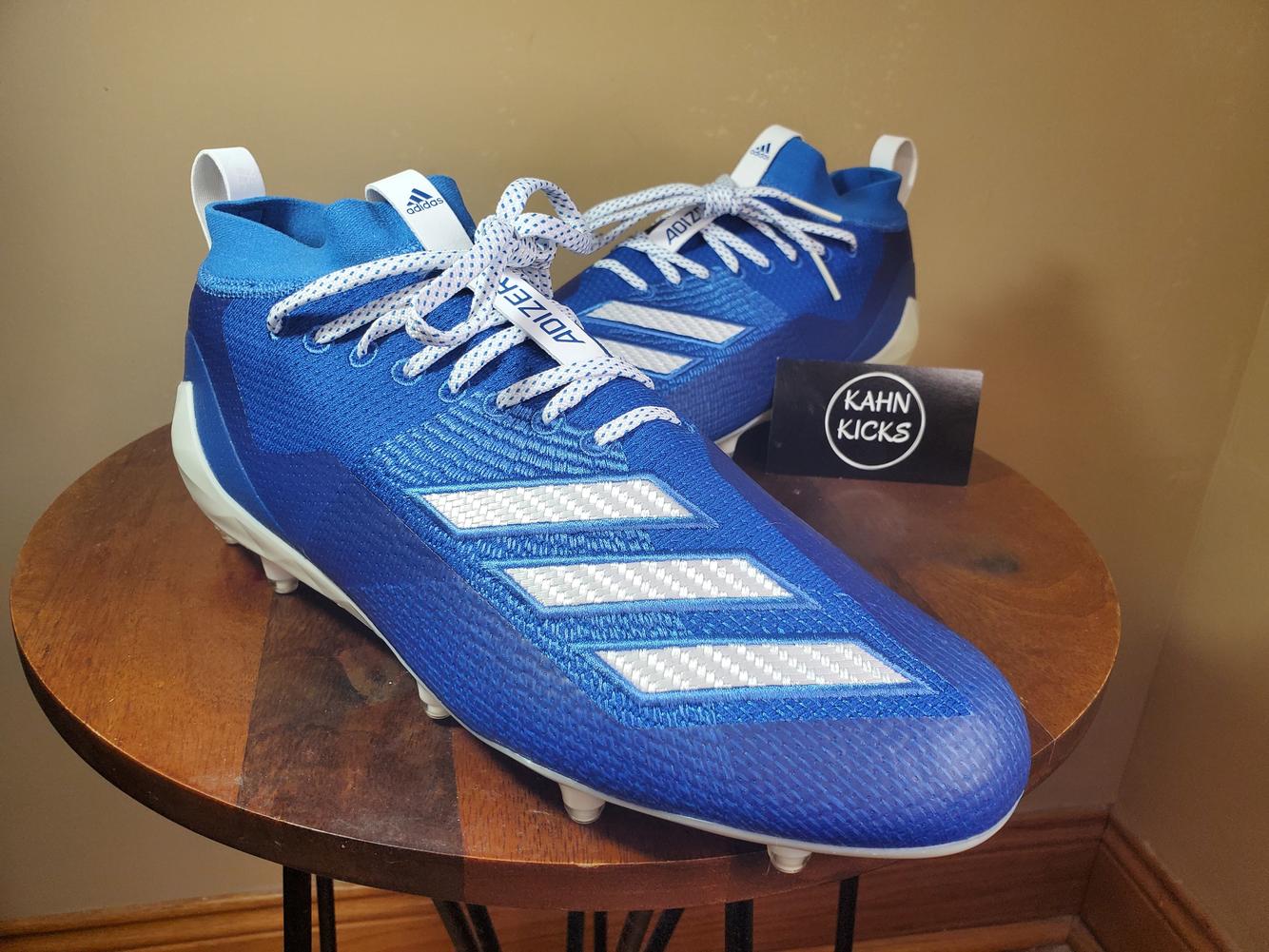 Adidas Adizero 8.0 Football Cleats Blue/White F36588 Size 11 SidelineSwap