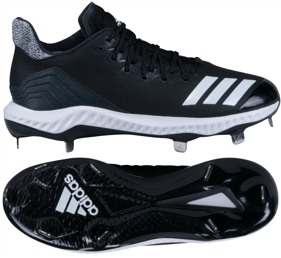 ADIDAS ICON BOUNCE 4 MENS METAL BASEBALL CLEATS BLACK SIZE 10 BRAND NEW