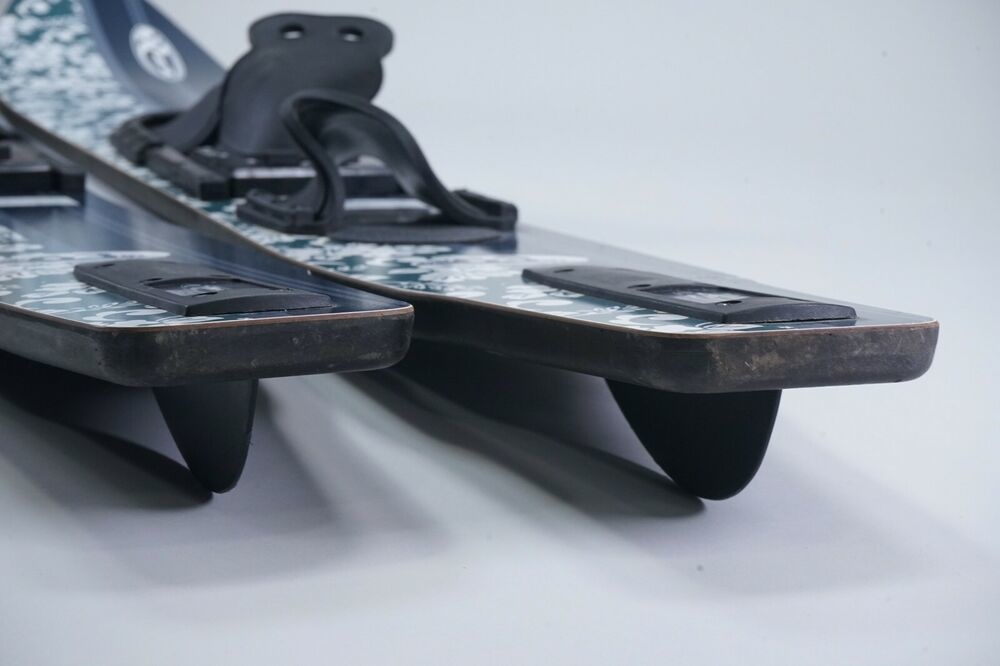 EP BLUE FLOWERS WATER SKI COMBO PAIR 160CM W/ ADJUSTABLE BINDINGS