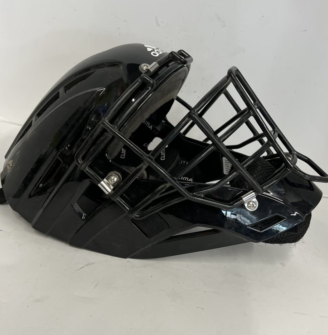 Used Adidas Catchers Helmet Black Youth Small Catchers Equipment
