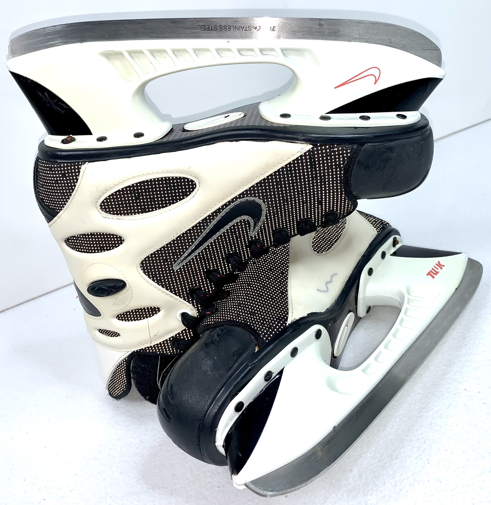 Nike Zoom Air Ice Hockey Skates Size 9 Federov Gretzky Black White