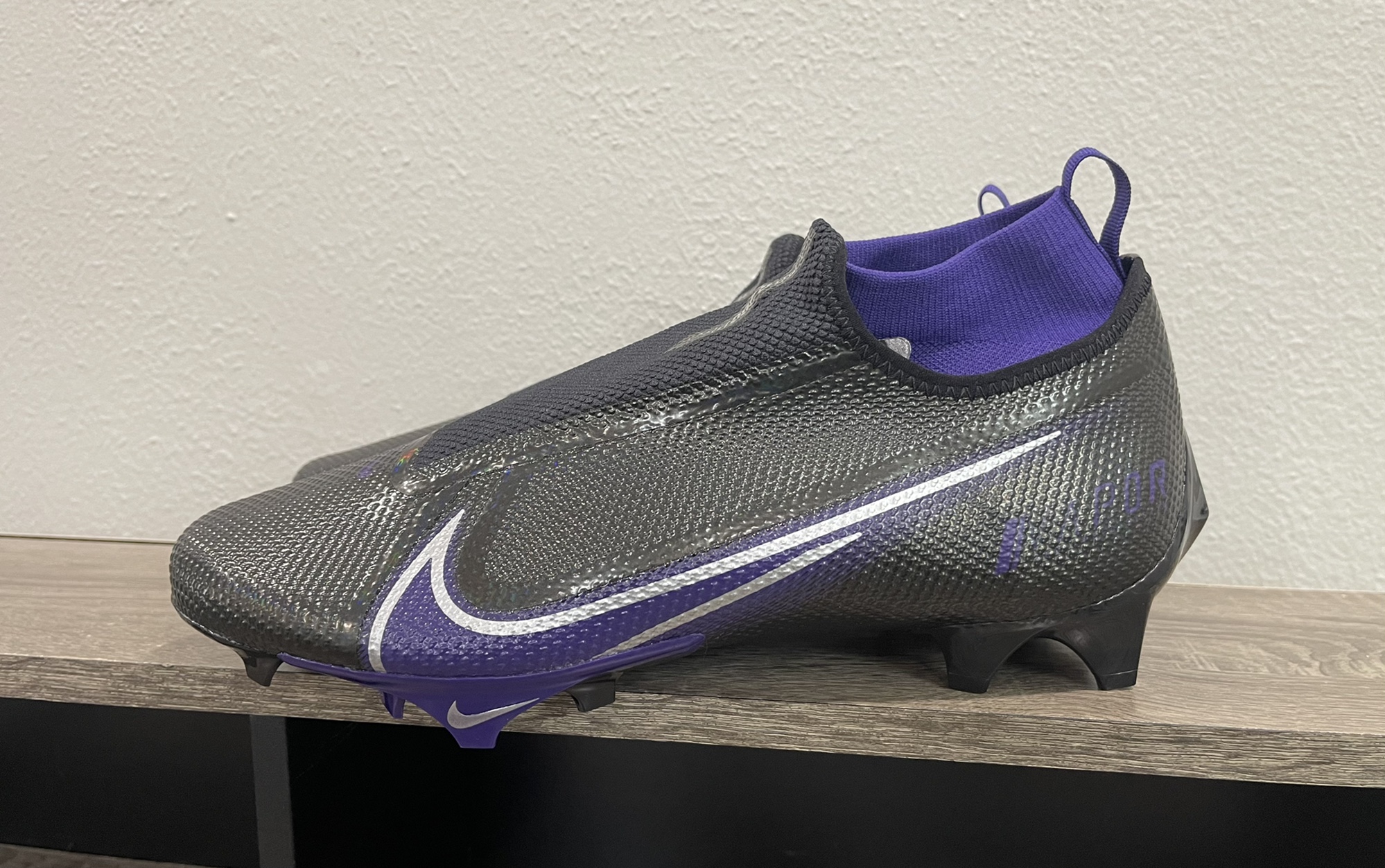 Nike Vapor Edge Pro 360 Football Cleats Black Purple AO8277004 Men's Size 14 SidelineSwap