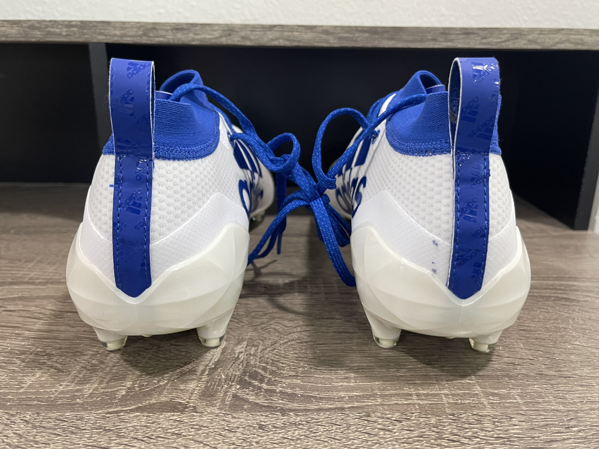 UNRELEASED Adidas Adizero 8.0 Football Cleats White Blue Men’s Size 15