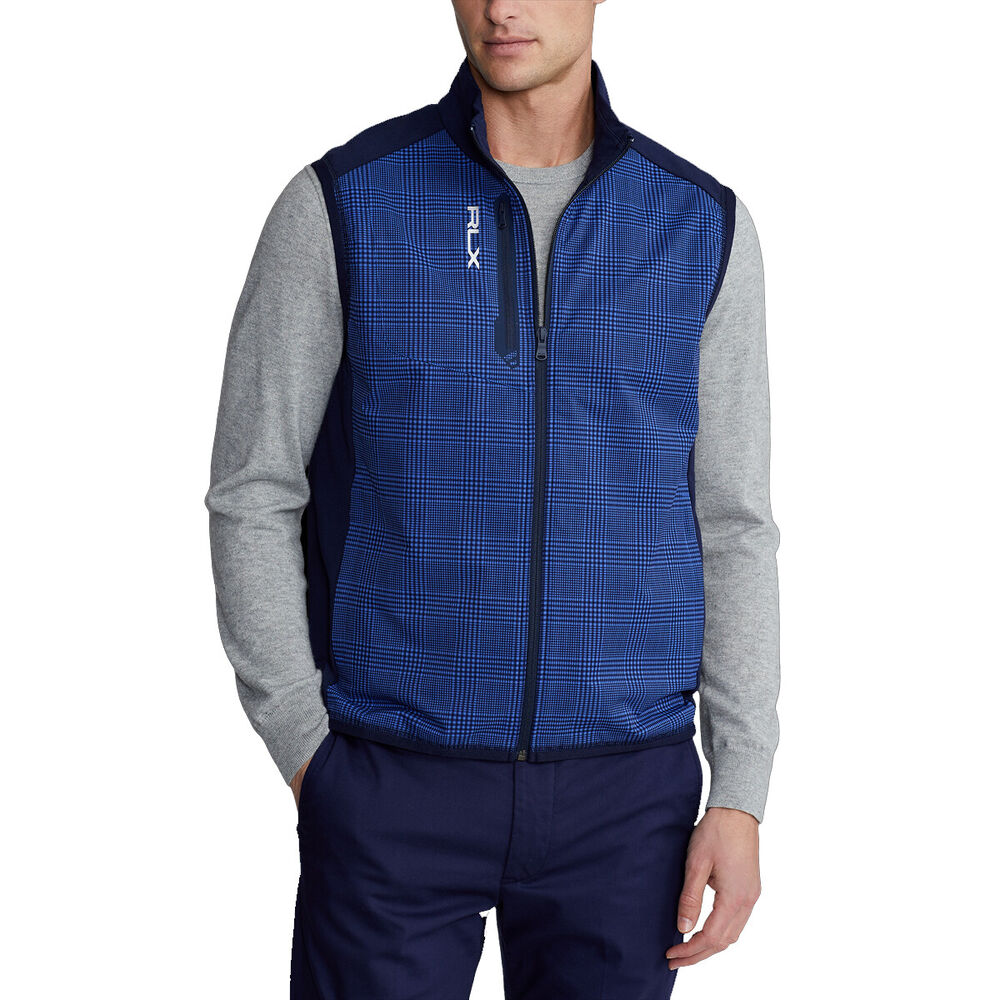 RLX Ralph Lauren Solid Tech Terry French Navy Mens Golf Vest SidelineSwap