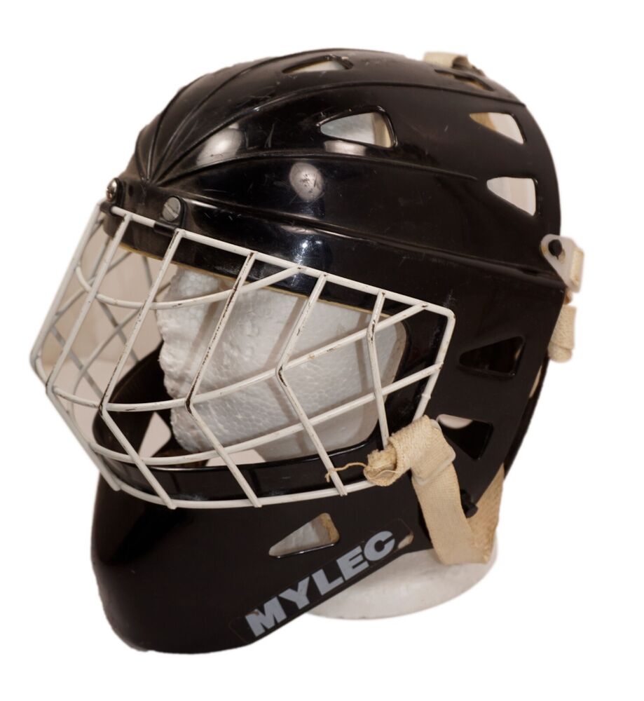 Mylec Goalie Helmet Ball or Street Hockey Black Mask 1990s