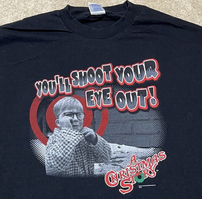 A Christmas Story T Shirt Men XL Holiday Ralphie Movie Funny Shoot Your