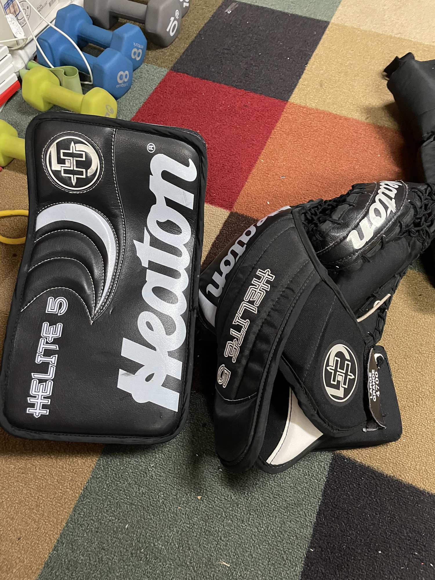 Heaton Helite Goalie Glove and Blocker SidelineSwap