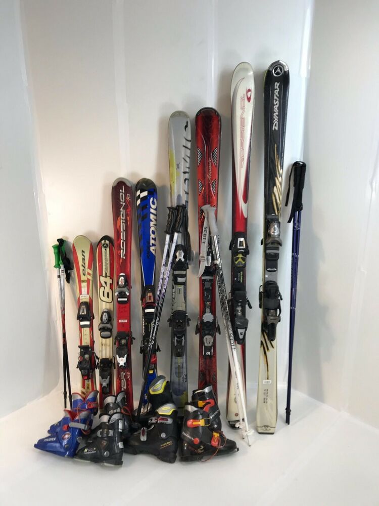 Used Ski Package, Skis, Bindings, Boots & NEW Ski Poles. Custom Fit to