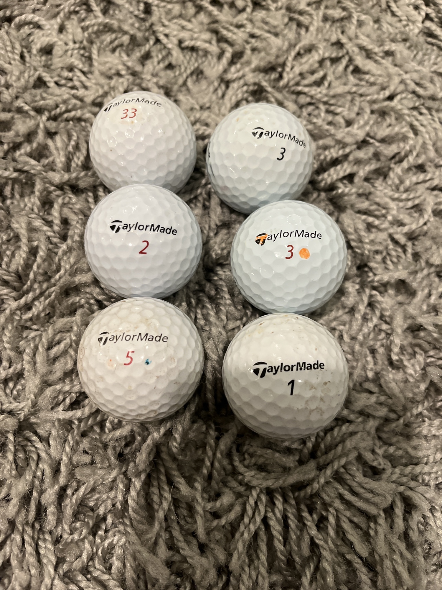6 PACK Used TaylorMade Golf Balls SidelineSwap