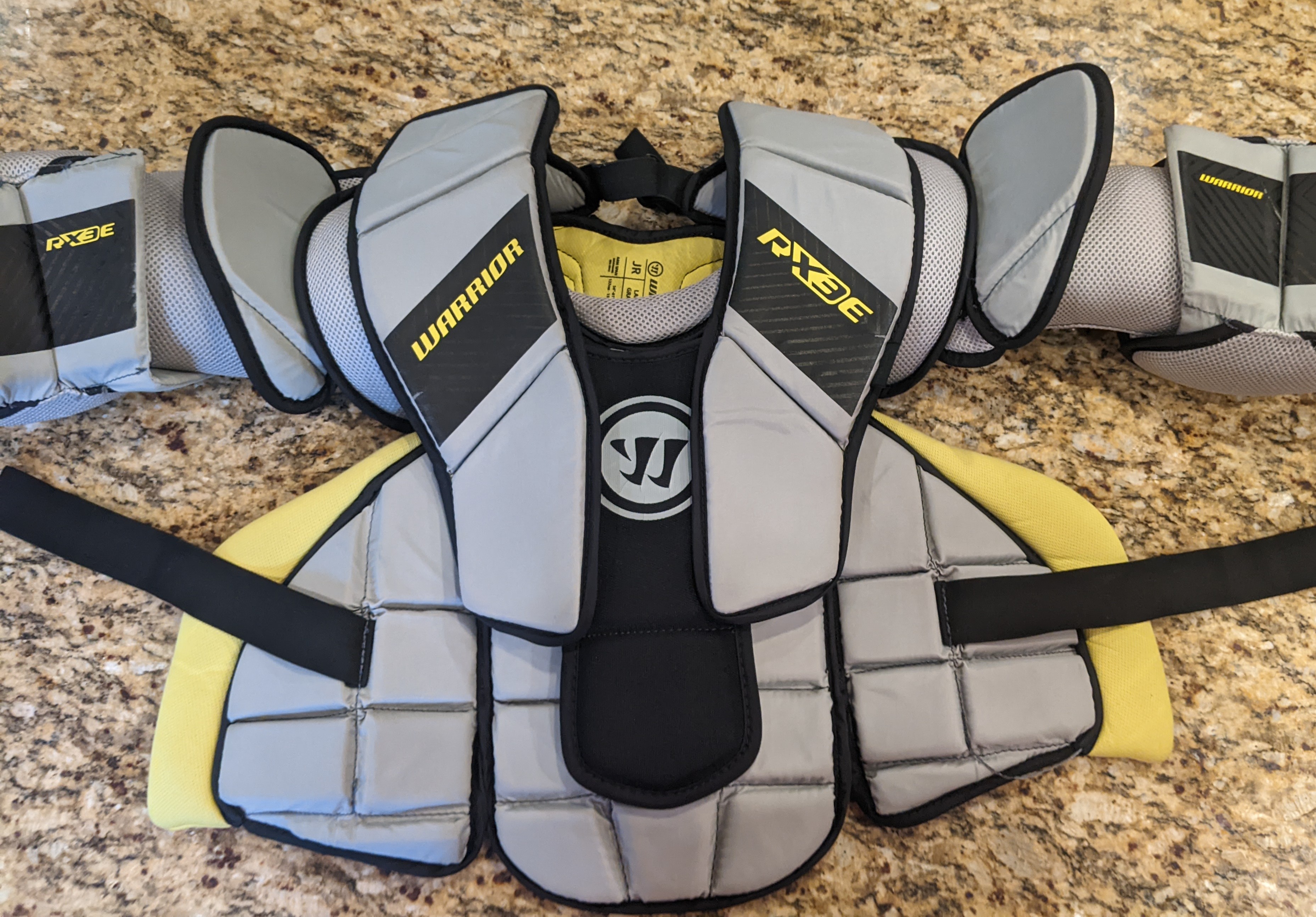 Used XL Warrior RX3 E Goalie Chest Protector SidelineSwap