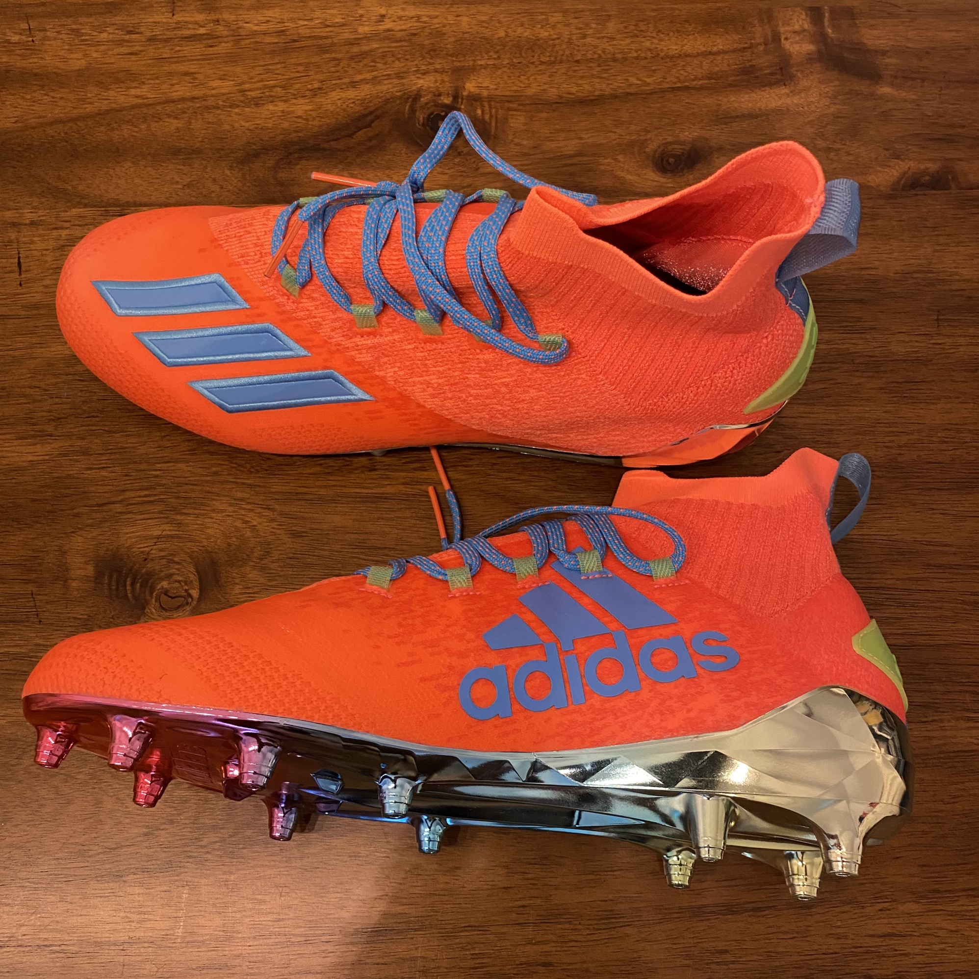 Adidas Adizero Primeknit Football Cleats EH2518 Orange Men’s Size 12