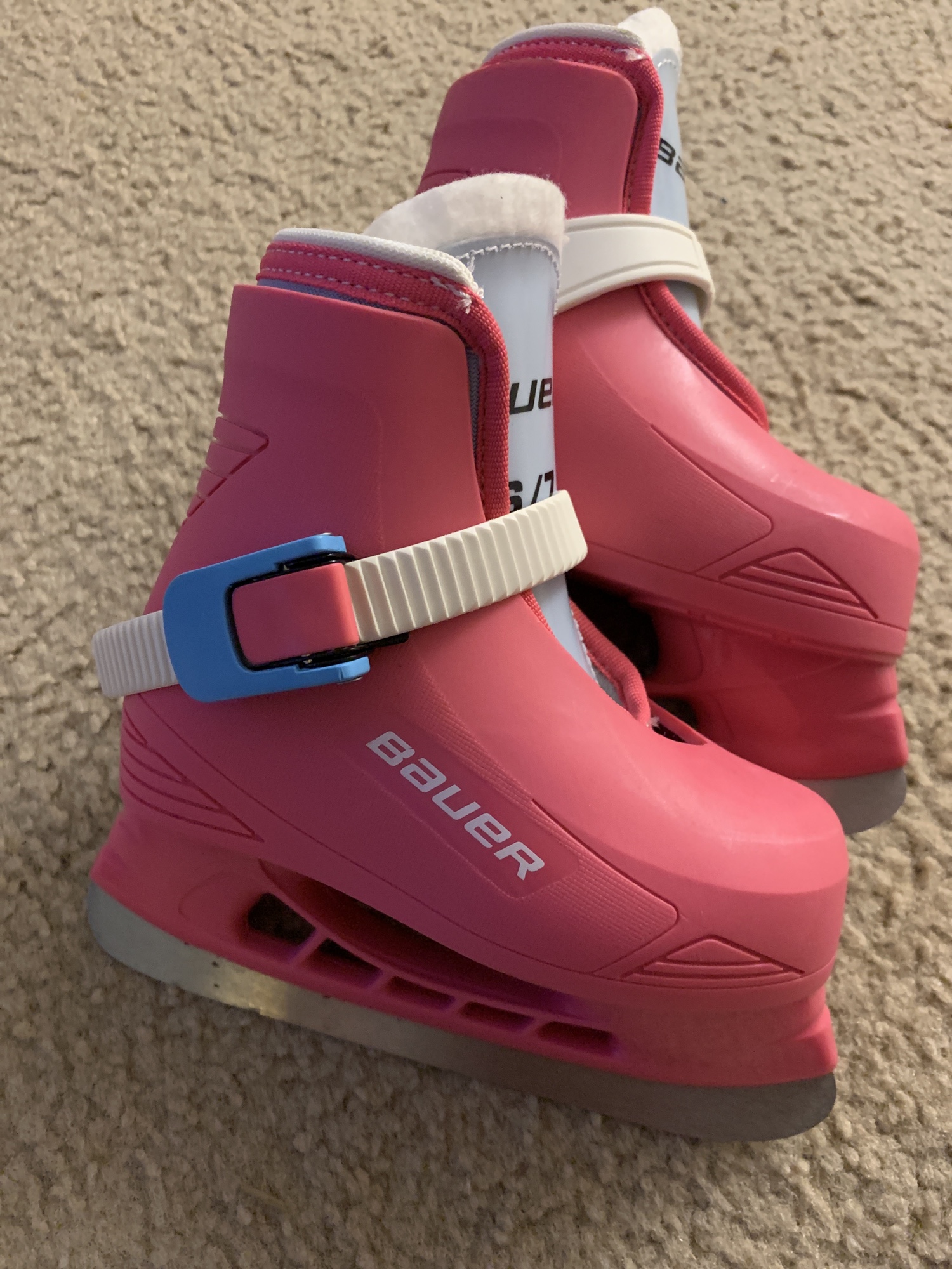 Bauer LIL ANGEL Youth Recreational PINK Ice Skates, Sizes 6/7