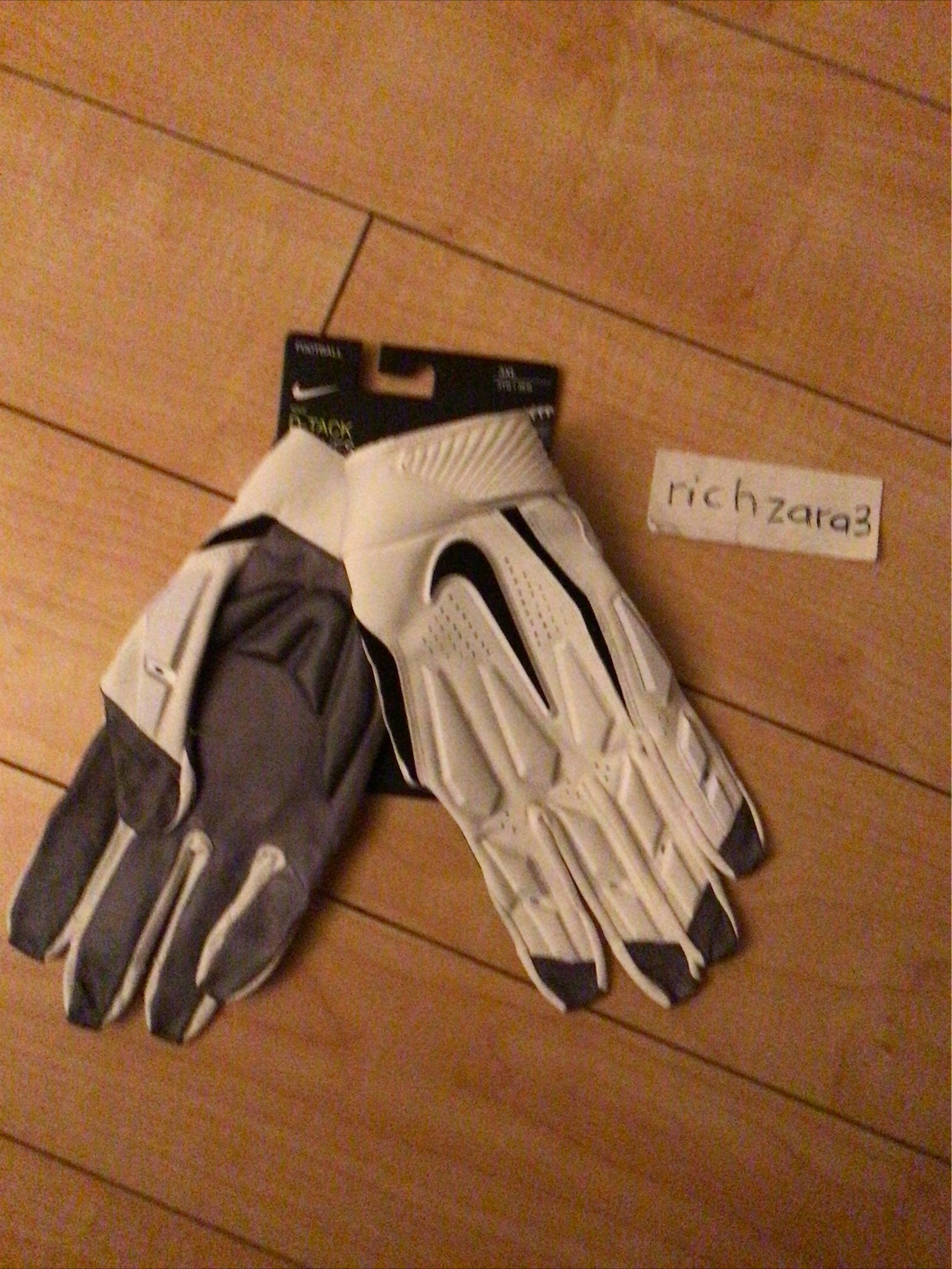 NIKE DTACK FOOTBALL GLOVES 3XL 70 RETAIL WHITE NWT CV0342184 DS GRAY