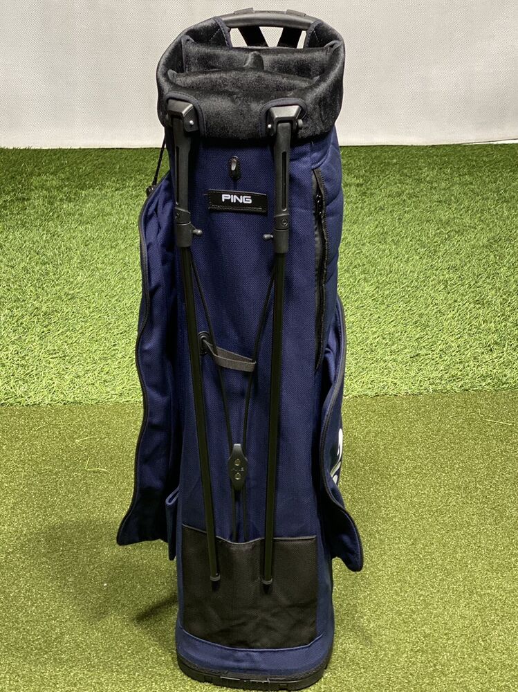 PING L8 Stand Carry Golf Bag 4Way Divider w/ Rain Hood Navy 83764
