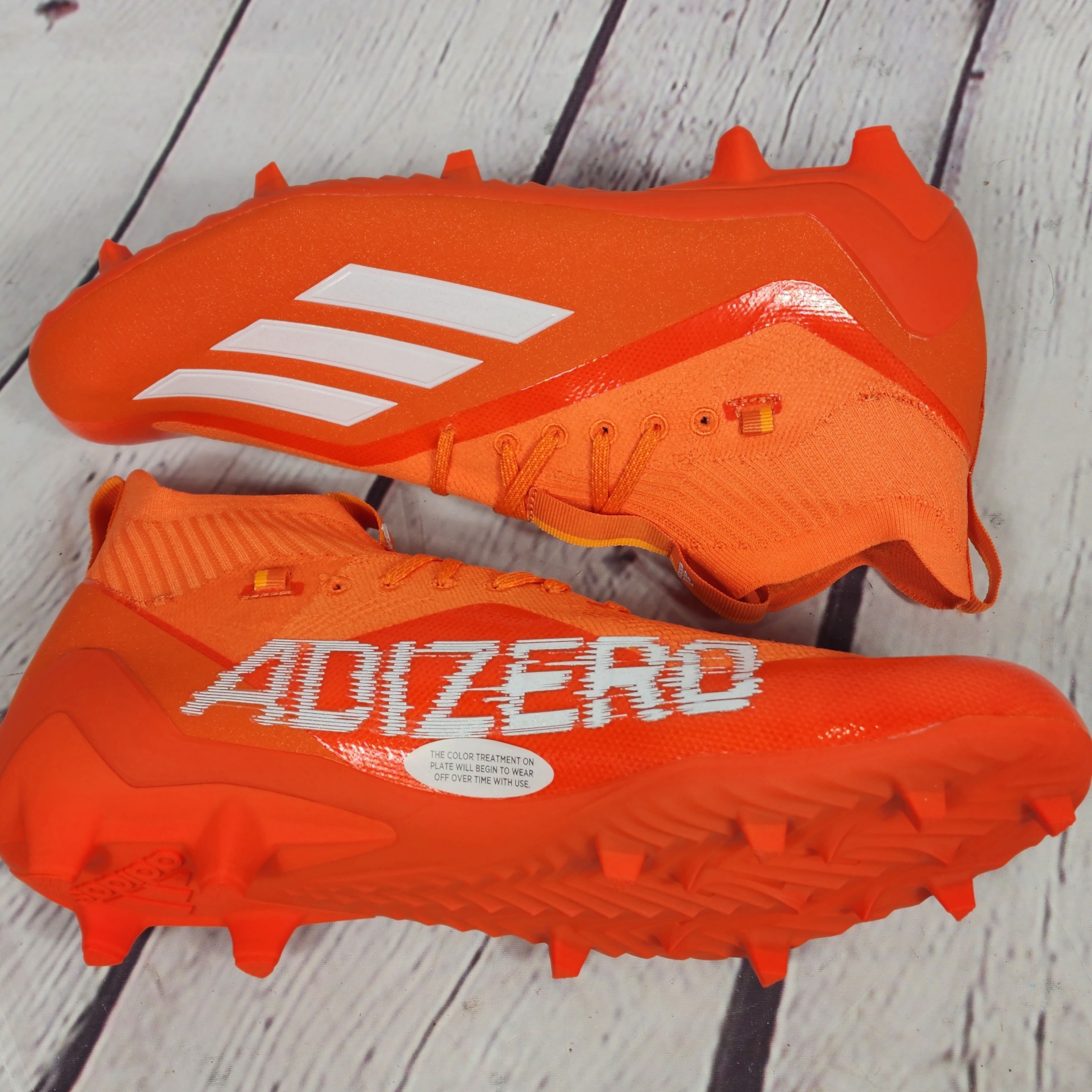 Adidas Men's Size 13 Orange Adizero Primeknit Football Cleats