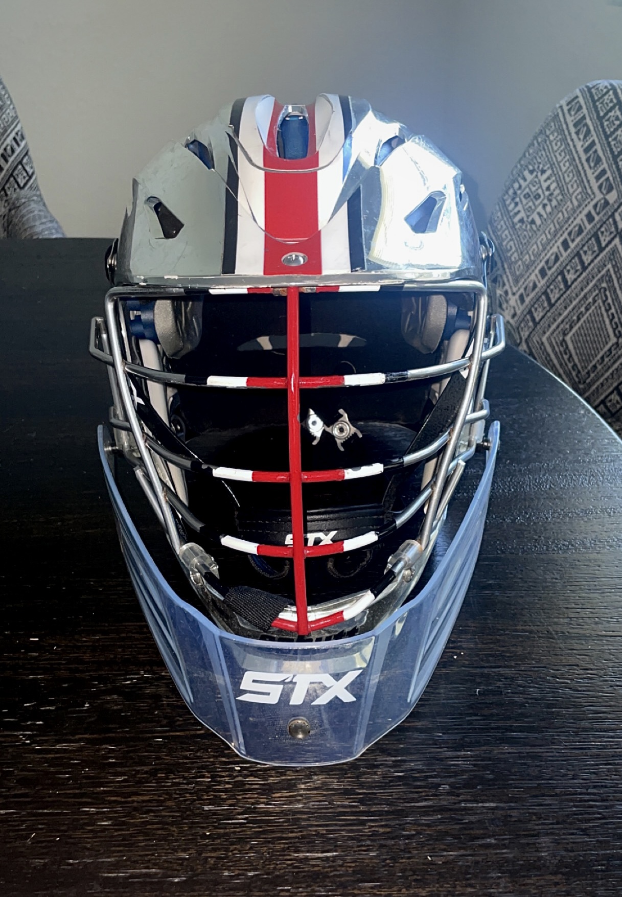 Team Issued Ohio State Lacrosse Chrome Stx Rival Helmet SidelineSwap