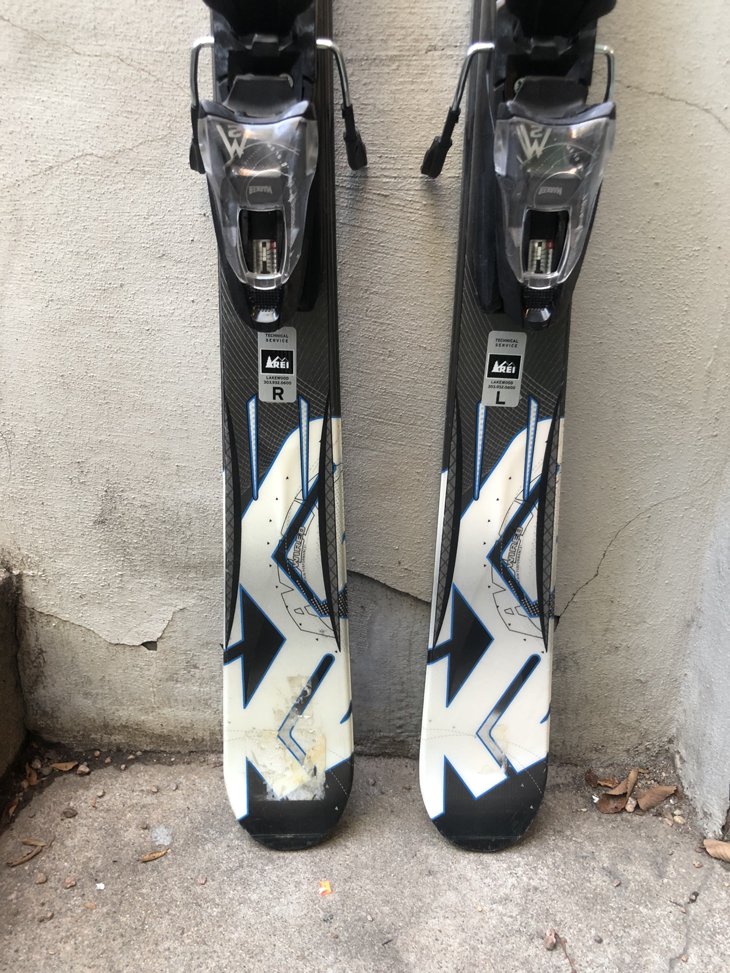 K2 AMP Wired 163cm with Adjustable Marker Bindings SidelineSwap