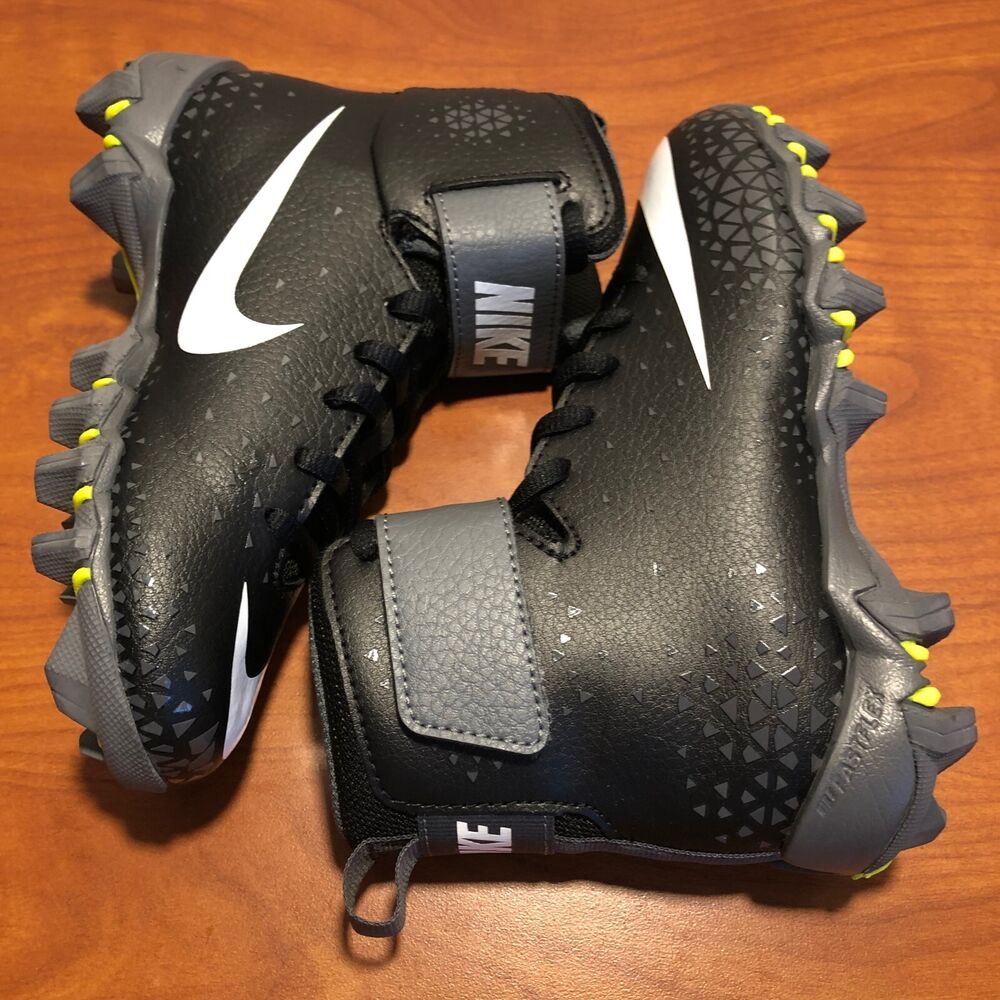 Nike Boys 12C Cleats Athletic Shoes Football Lacrosse Black Youth