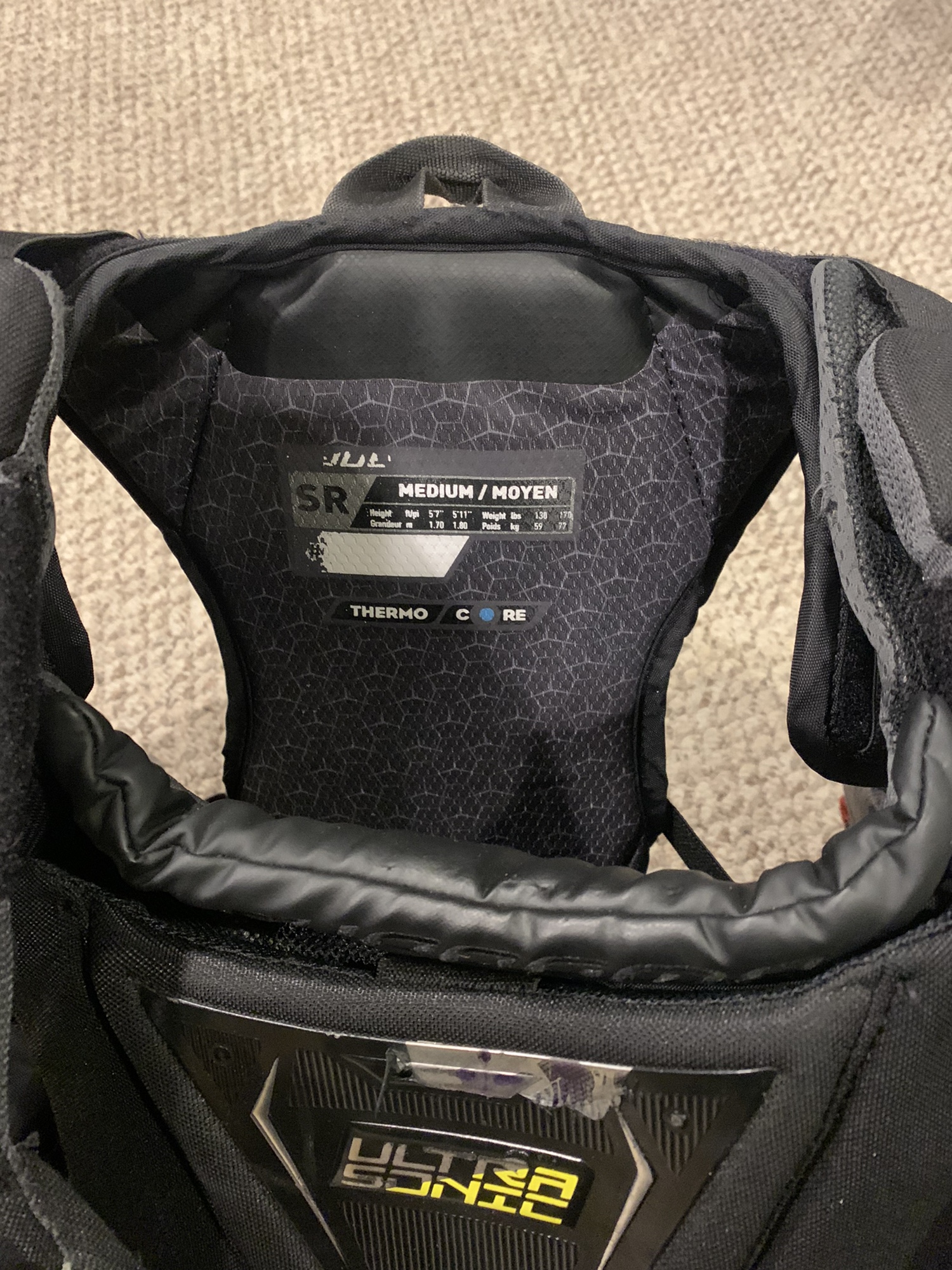 Used Medium Bauer Supreme UltraSonic Goalie Chest Protector SidelineSwap