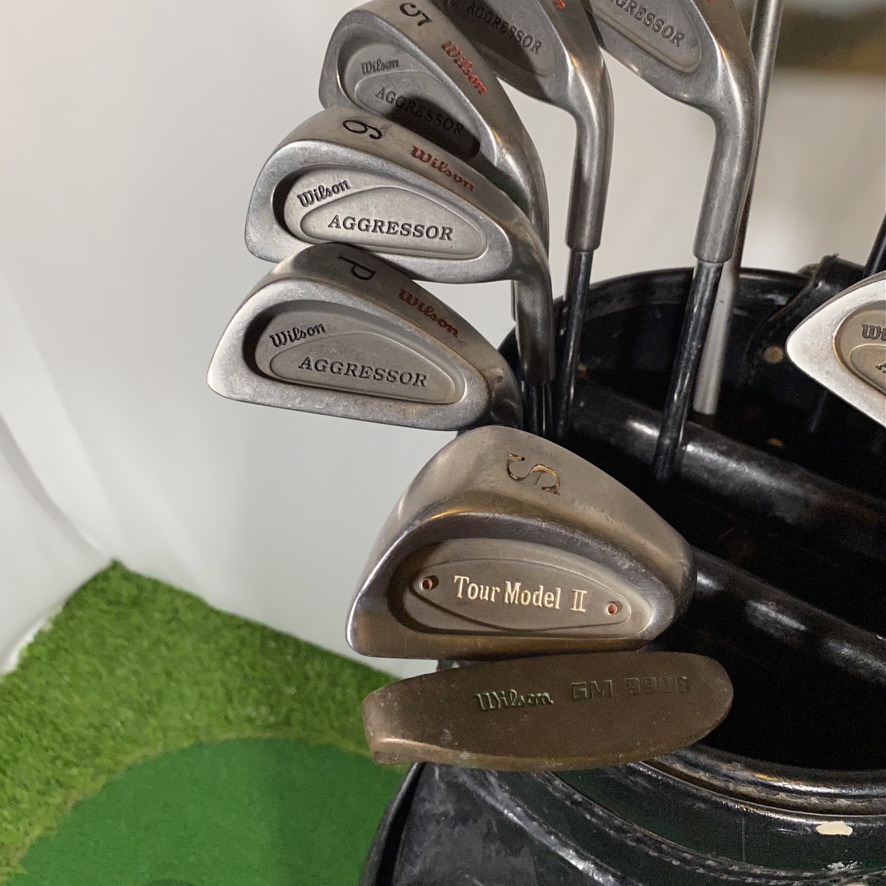 Wilson Right Handed Golf Club Complete Starter Set & Leather Bag