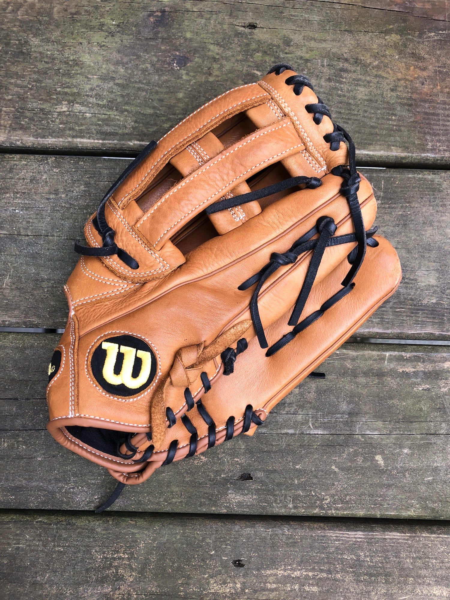 Used Wilson A950 Right Hand Throw Outfield Baseball Glove 12.75