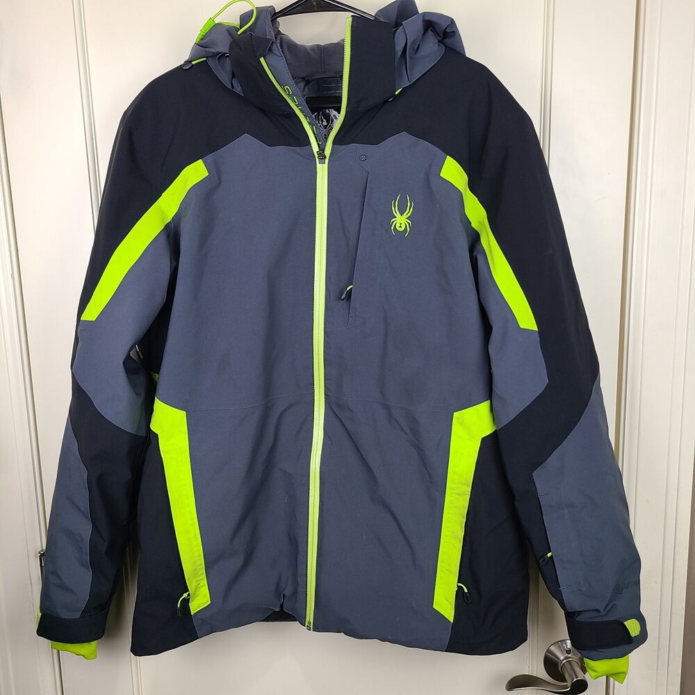 Spyder Copper GORETEX GTX Jacket Mens Grey Green Snowboard Ski Snow