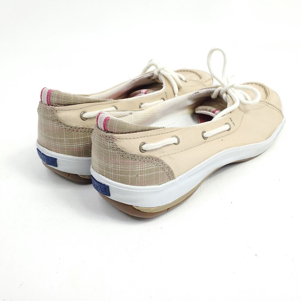 Keds Womens Boat Shoes Size 7 Tan Beige Slip On Comfort Shoe Arch