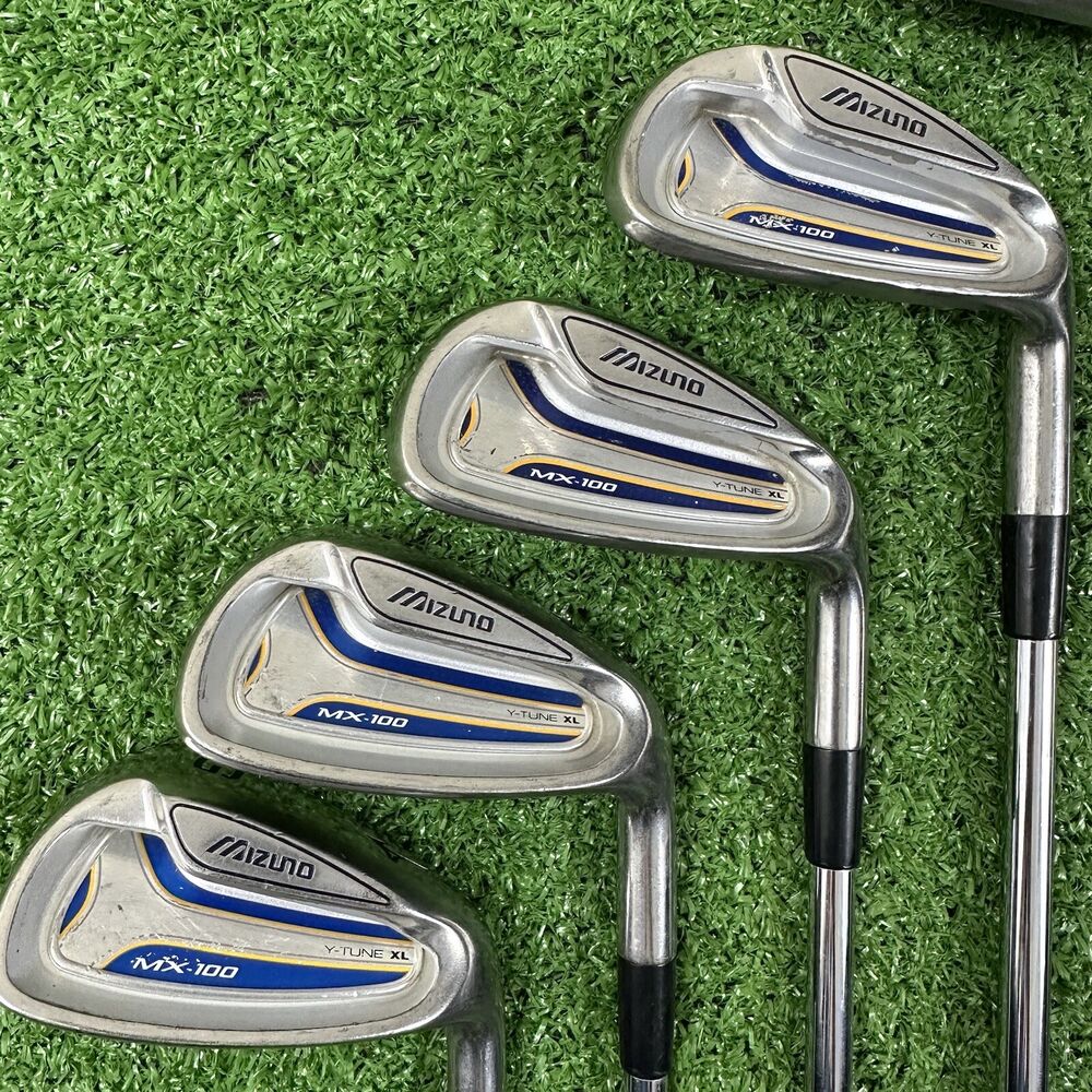 Mizuno MX 100 YTune XL Iron Set 4H 5H 6PW GW Dynalite Gold S300 Stiff